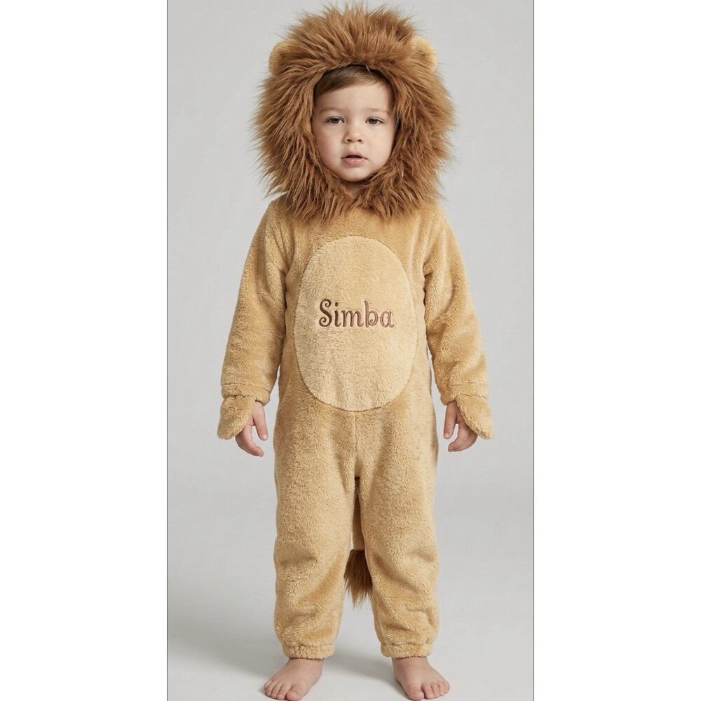 Simba Lion King Disney Kids Childs Jumpsuit Costume Halloween - XS Extra Small